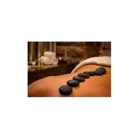 Massage pierres chaudes dos