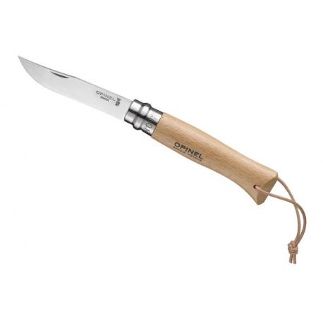 couteau OPINEL 8 VRI + LIEN BAROUDEUR 1321