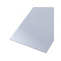 Tôle inox lisse brossé gris L.1000 x l.600 mm, Ep.0.8 mm
