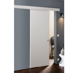 Porte coulissante bois Isoplane blanc, H.204 x l.93 cm