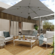 Parasol double Sombra NATERIAL gris, L.300 x l.300 cm