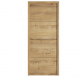 Bloc-porte fin de chantier Séville chêne nervuré H.204 x l.83 cm, poussant droit