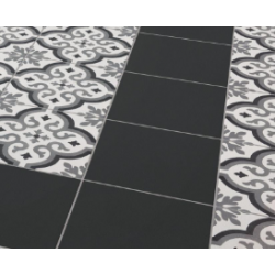 3,18 m² Carrelage sol / mur effet ciment noir Patrimony l.20 x L.20 cm