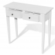 Table de console et coiffeuse avec 2 tiroirs Blanc