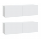 Meubles TV muraux 2 pcs blanc 100x30x30 cm bois d'ingénierie