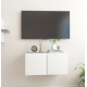 Meuble TV suspendu Blanc 60x30x30 cm