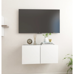 Meuble TV suspendu Blanc 60x30x30 cm