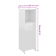 Armoire de salle de bain Blanc brillant 30x30x95 cm