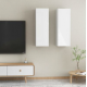 Meubles TV 2 pcs Blanc brillant 30,5x30x90 cm Bois d’ingénierie