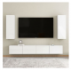 Meubles TV 2 pcs Blanc brillant 30,5x30x90 cm Bois d’ingénierie