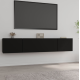 Meubles TV 2 pcs Noir 80x30x30 cm Bois d'ingénierie