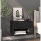 Tables de chevet murales 2 pcs Noir