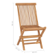 Chaises de jardin pliables 2 pcs Bois de teck massif