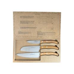 coffret 3 couteaux DOZORME cuisine olivier 3252