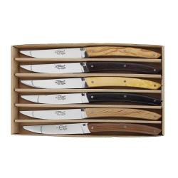 COFFRET 6 COUTEAUX LE THIERS BOIS ASSORTIS BJB.1039