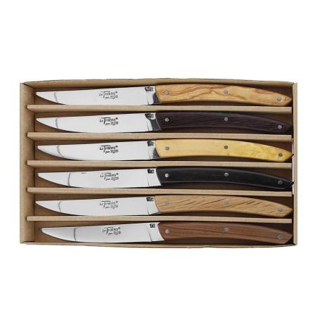 COFFRET 6 COUTEAUX LE THIERS BOIS ASSORTIS BJB.1039