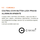 COUTEAU CIVIVI BUTTON LOCK PRAXIS ALUMINIUM ARGENTEC18026E2