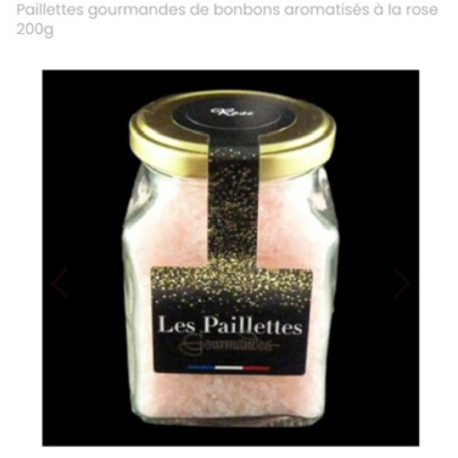 Les paillettes gourmandes à la rose