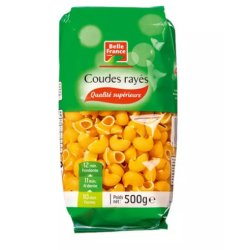 Pâtes coudes rayés 500g