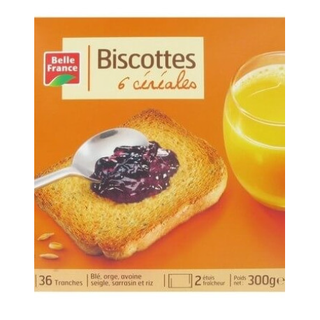 Biscottes 6 céreales 300g