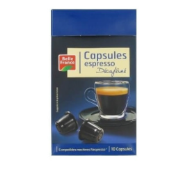 Café capsule espresso décafeiné x10 52g