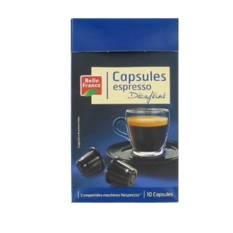 Café capsule espresso décafeiné x10 52g