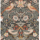 Papier peint intissé William morris fraise gris