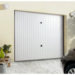 Porte de garage basculante manuelle non débordante H.200 x l.237 cm blanc