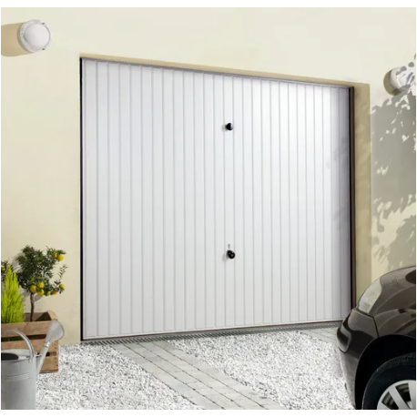 Porte de garage basculante manuelle non débordante H.200 x l.237 cm blanc