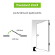 Bloc-porte postformé CDG huisserie 65 mm, H.204 x l.73 cm, poussant droit