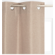 Rideau tamisant thermique, Chambray, taupe H.240 x l.135 cm