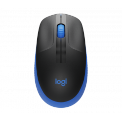 Souris sans fil - Logitech - M190 ergonomique - Bleu